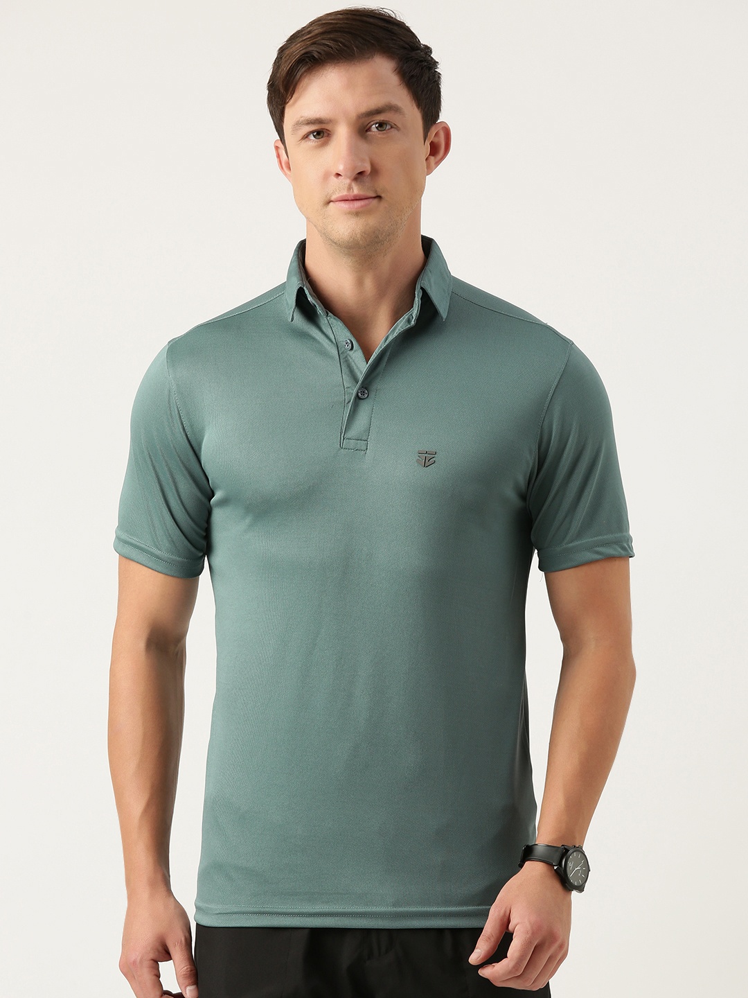

Sports52 wear Polo Collar Dri-FIT Training or Gym T-shirt, Green