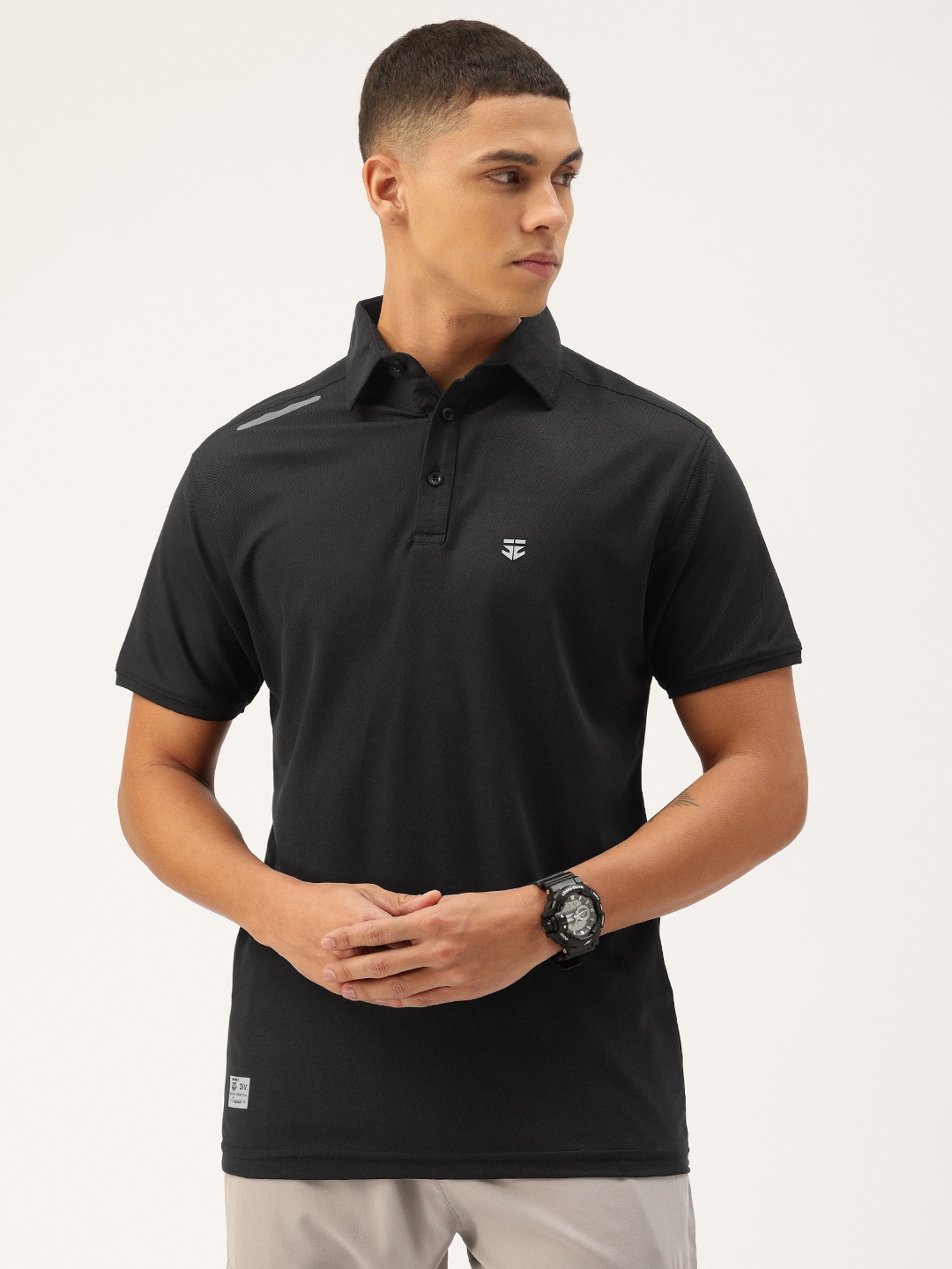 

Sports52 wear Polo Collar Dri-FIT T-shirt, Black