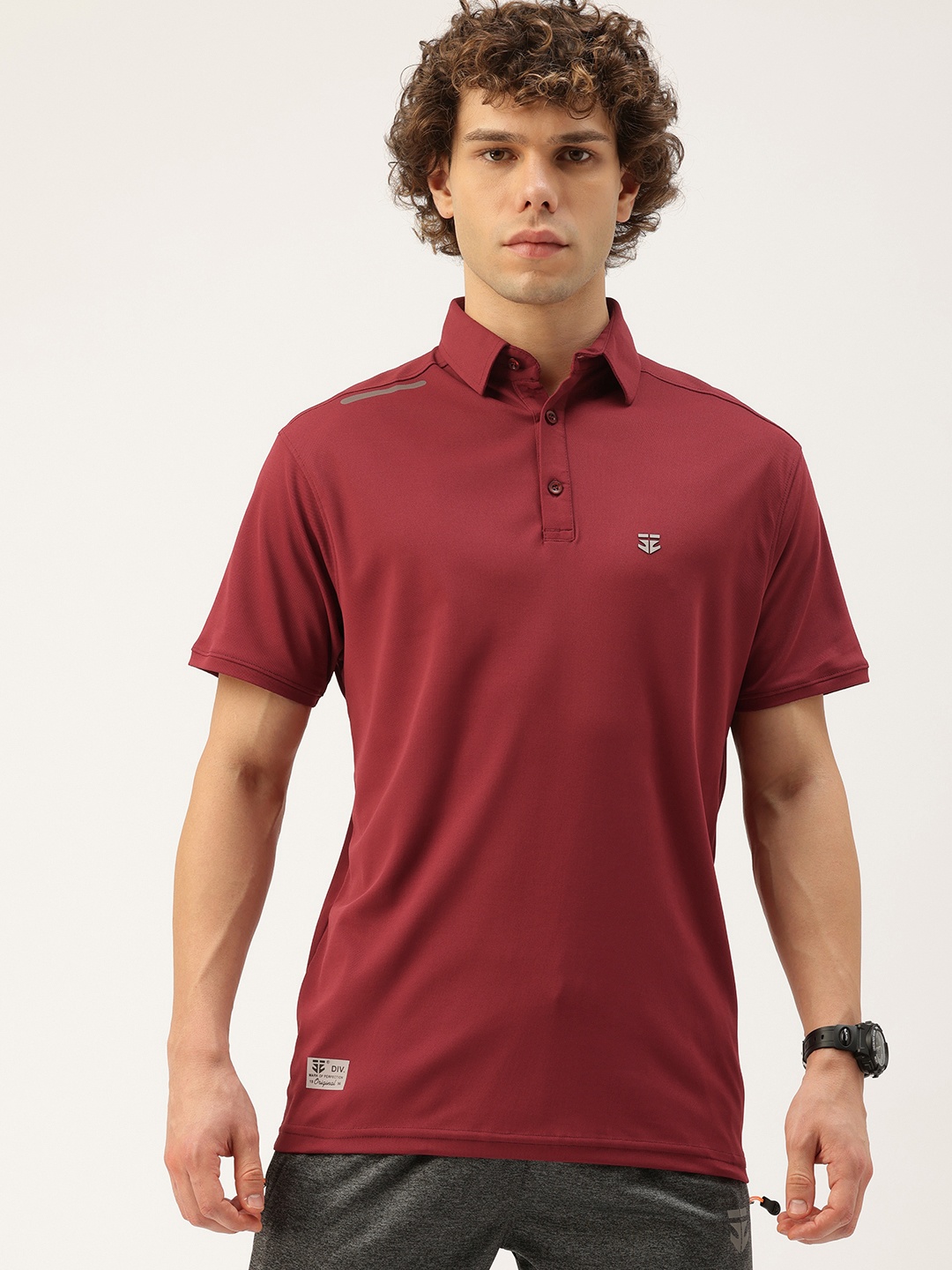 

Sports52 wear Polo Collar Dri-FIT Training or Gym T-shirt, Maroon