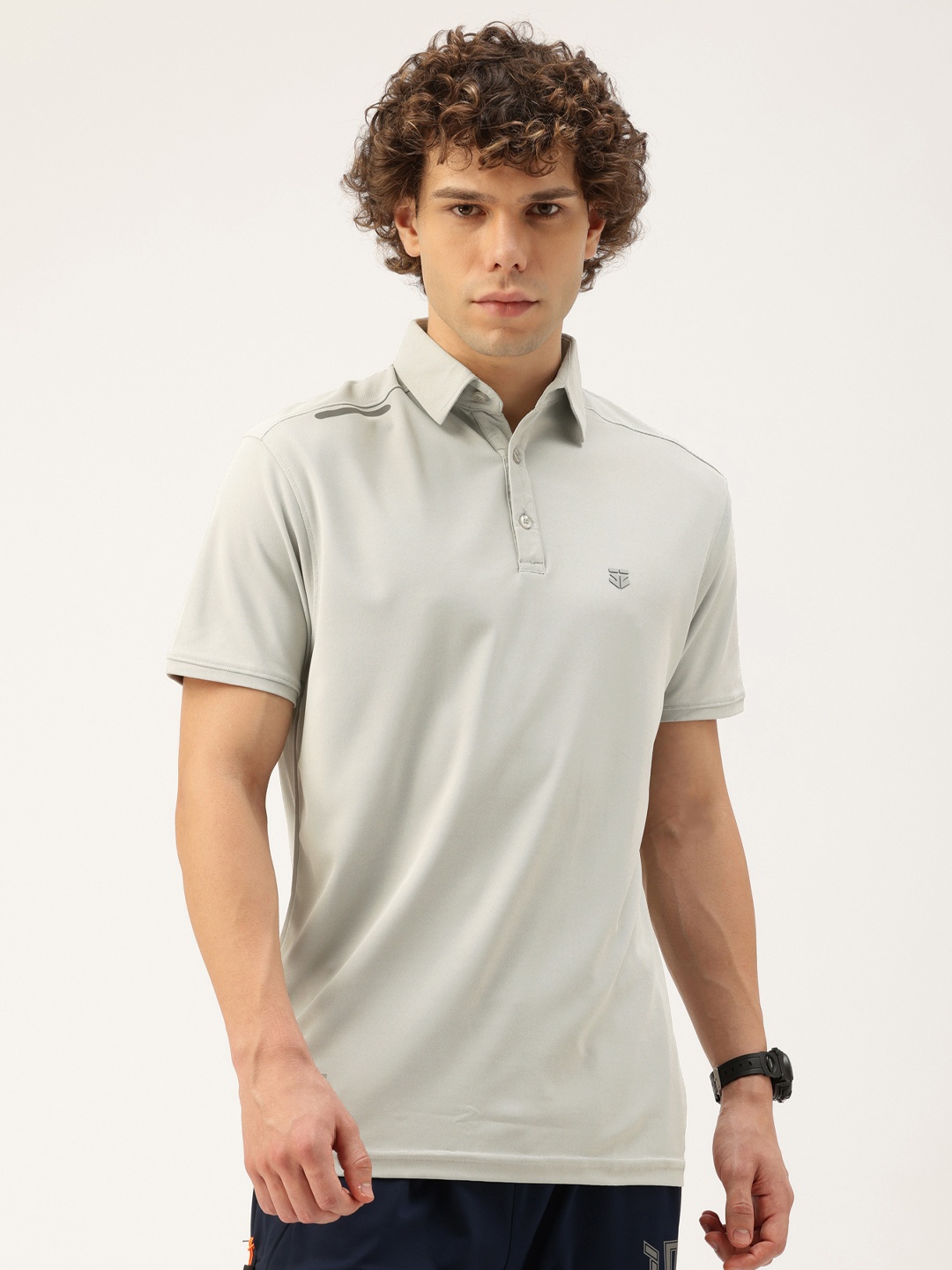 

Sports52 wear Polo Collar Dri-FIT Training Or Gym Sports T-shirt, Grey