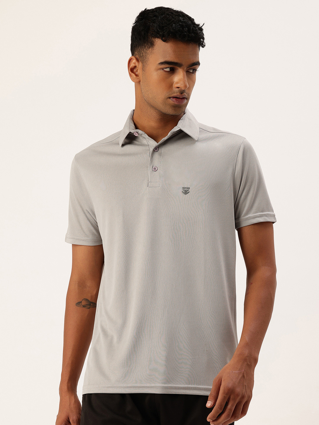 

Sports52 wear Polo Collar Dri-FIT Training or Gym T-shirt, Grey