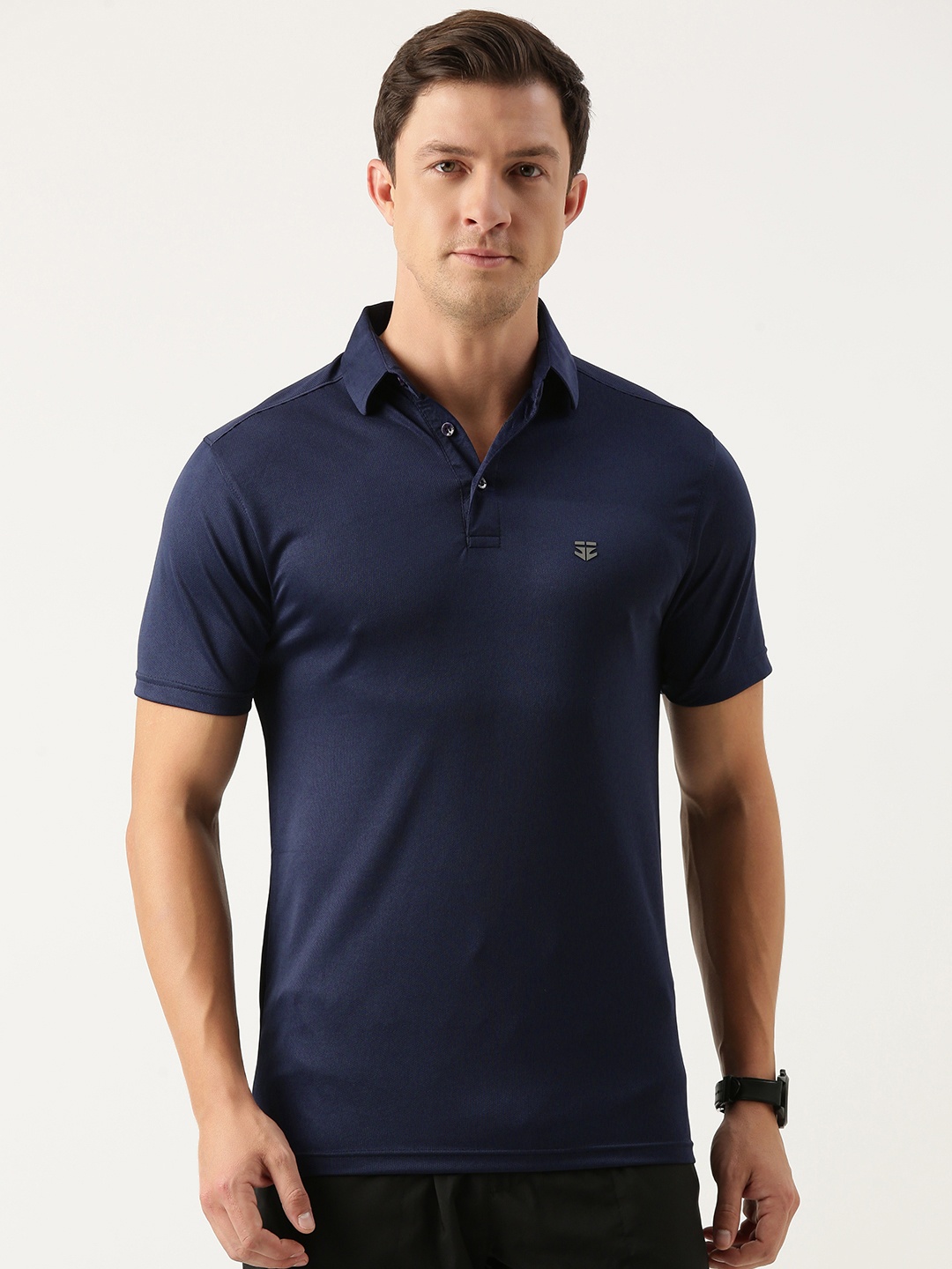 

Sports52 wear Polo Collar Dri-FIT Training or Gym T-shirt, Navy blue
