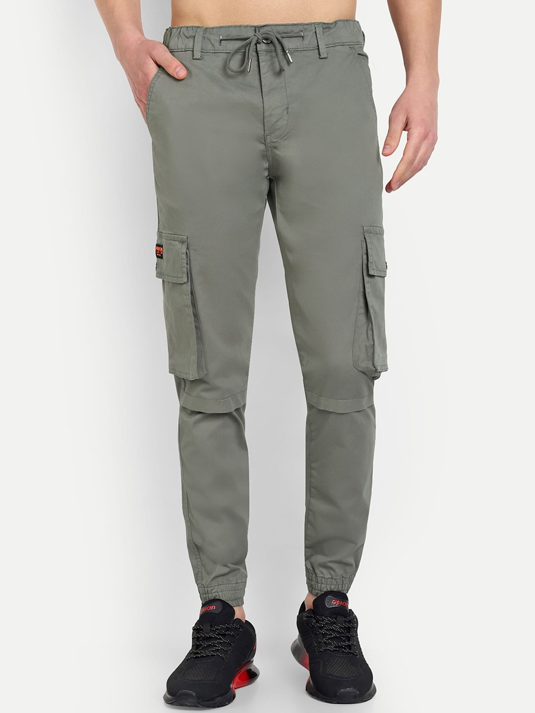 

CARBONN CLOTH Men Cotton Joggers Trouser, Olive