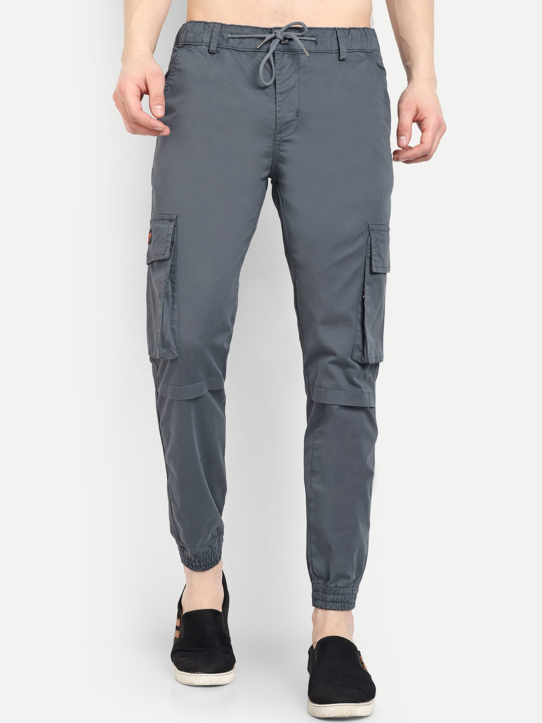 

CARBONN CLOTH Men Cotton Cargos Trousers, Grey