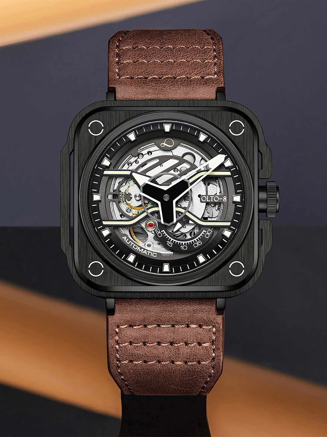 

Olto.8 Men Stainless Steel Bracelet Style Straps Analogue Watch G2-S331-L9-1-, Black