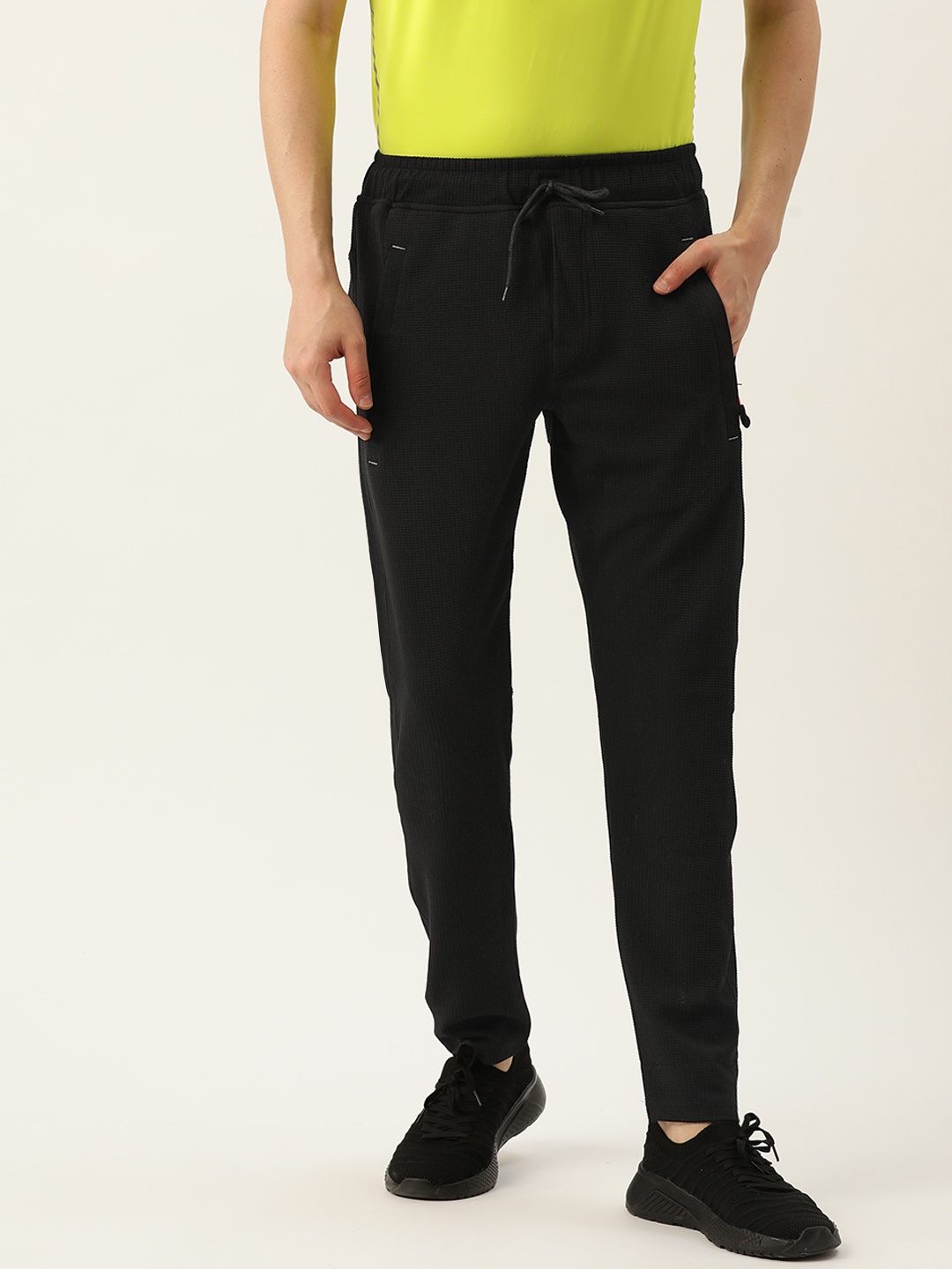 

Sports52 wear Men Slim Fit Dry Fit Training Track Pants, Black
