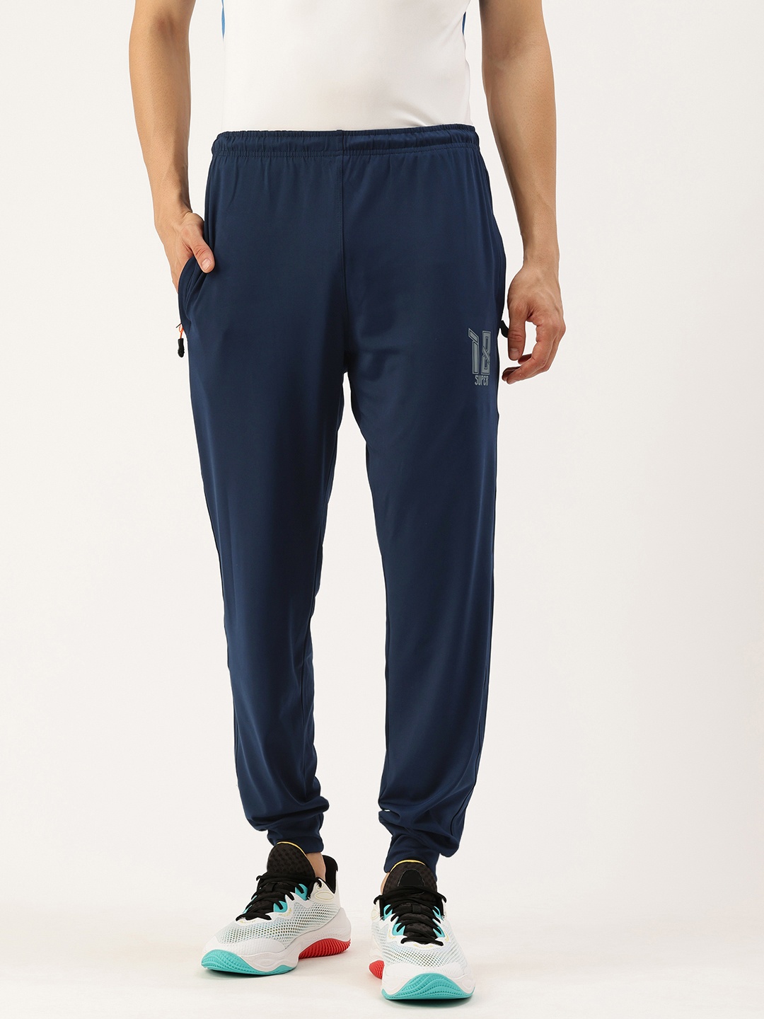 

Sports52 wear Men Comfort Fit Dry Fit Training or Gym Track Pants, Navy blue