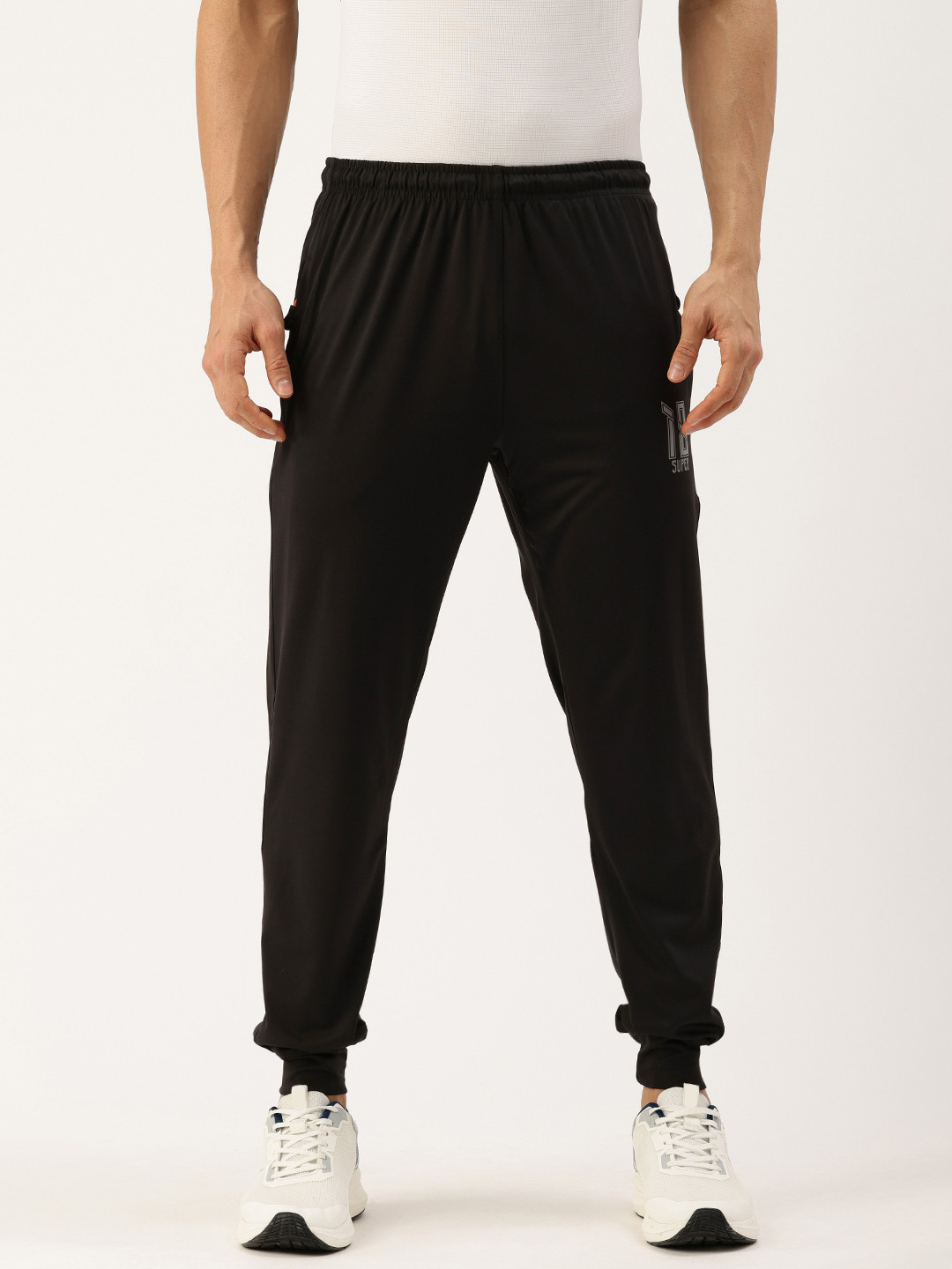 

Sports52 wear Men Comfort Fit Dry Fit Training or Gym Track Pants, Black