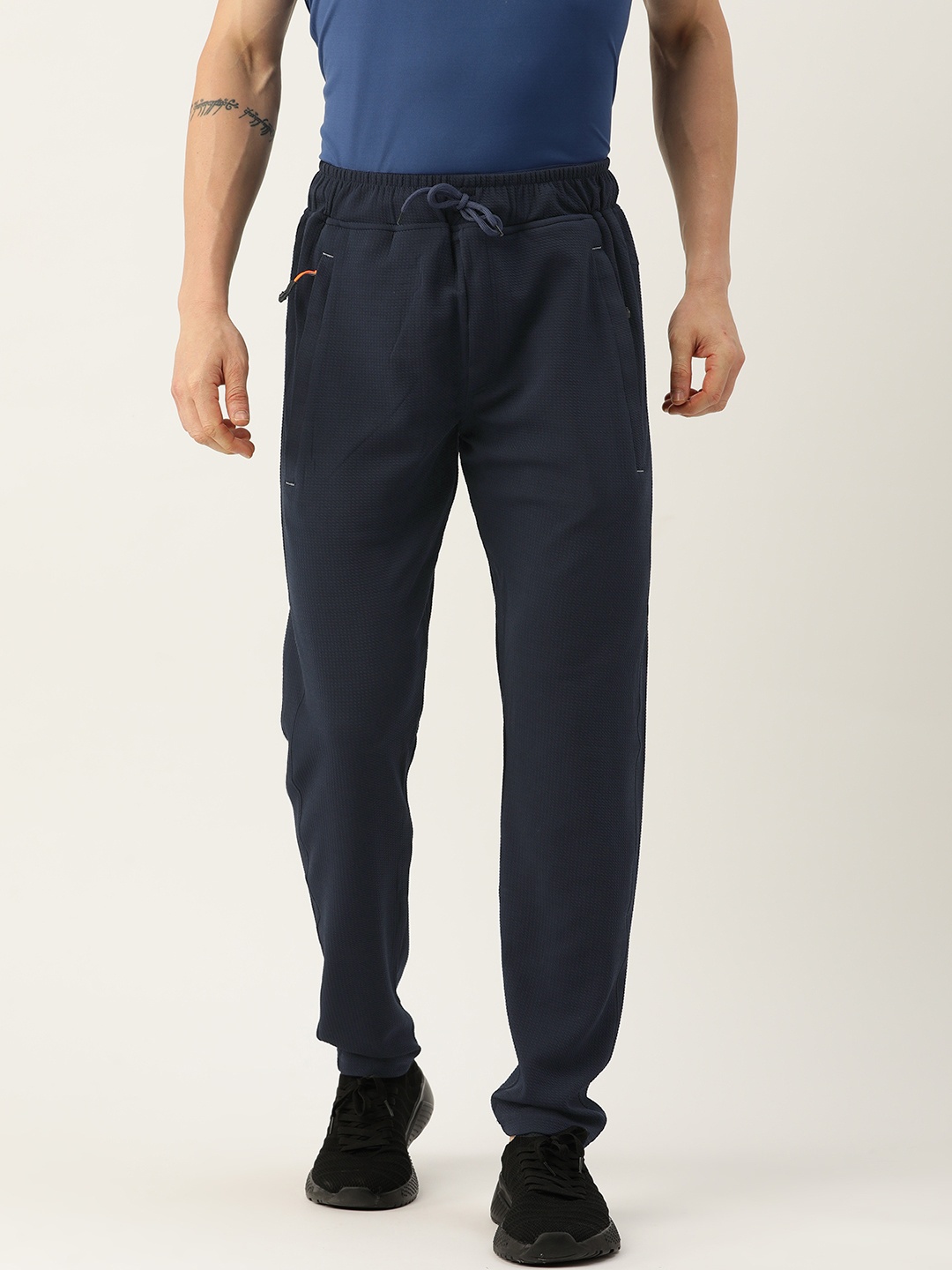 

Sports52 wear Men Dry Fit Regular Training Track Pants, Navy blue