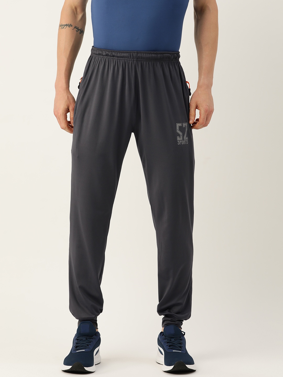 

Sports52 wear Men Regular Fit Mid Rise Dry Fit Joggers, Grey