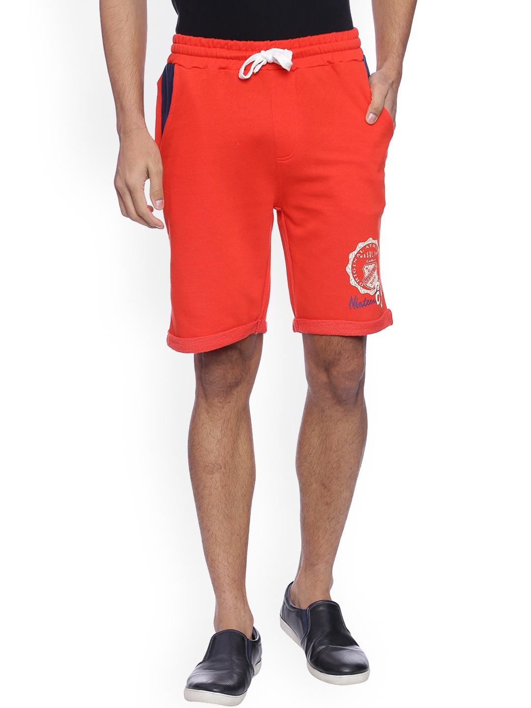 

Masculino Latino Men Mid Rise Rapid-Dry Cotton Shorts, Red