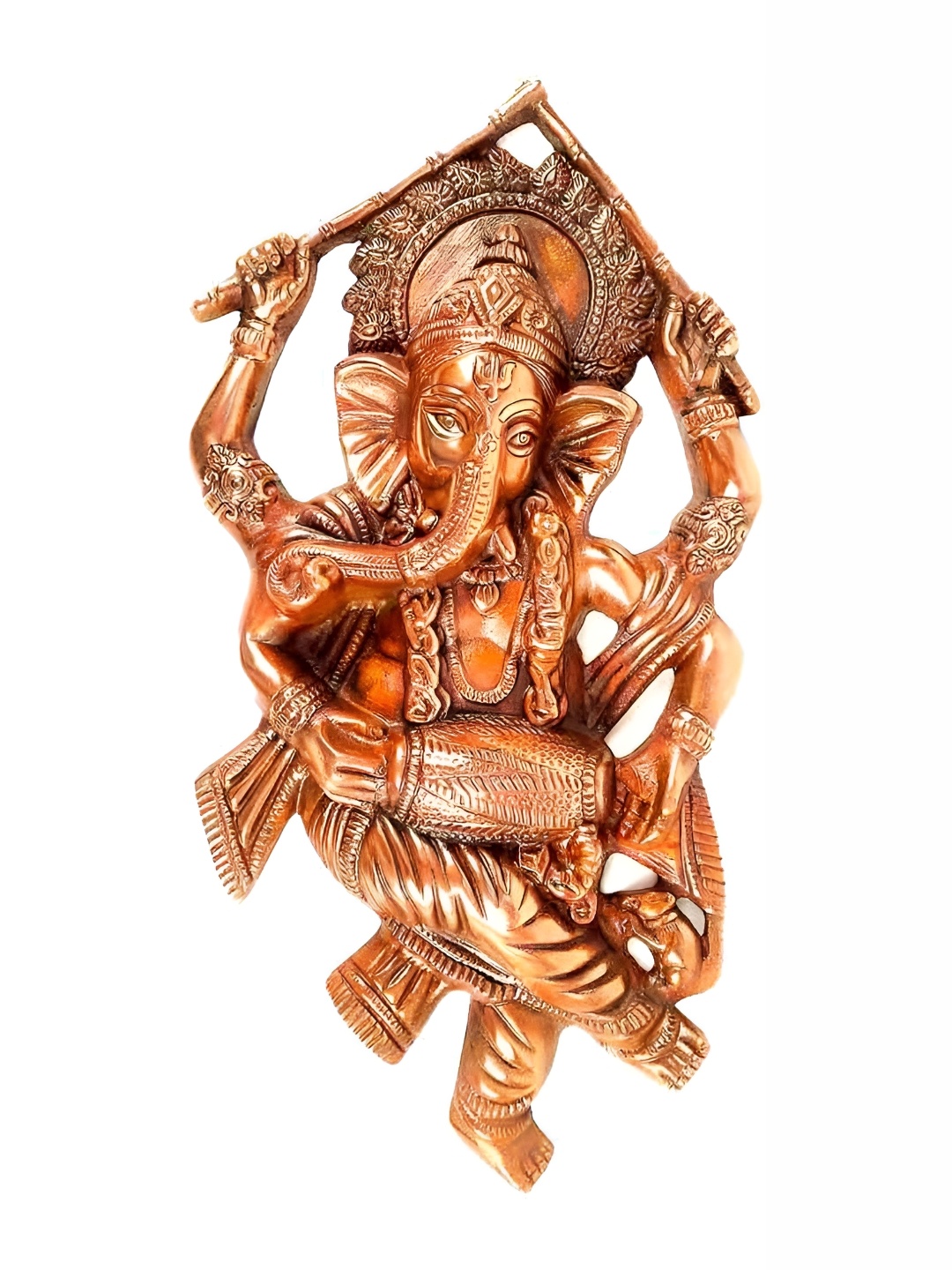 

apka mart Copper Toned Textured Metal Lord Ganesh Wall Hanging Decor