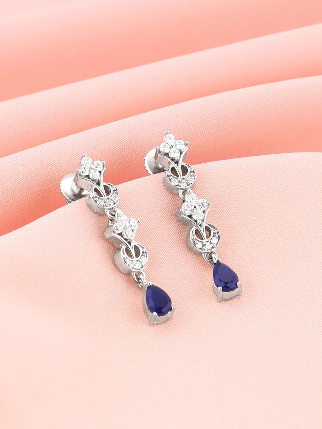 

GIVA Rhodium-Plated 925 Sterling Silver Contemporary Drop Earrings