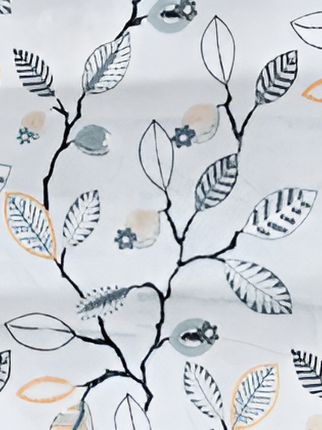 

borato Grey & Black Floral 210 TC King Bedsheet with 2 Pillow Covers