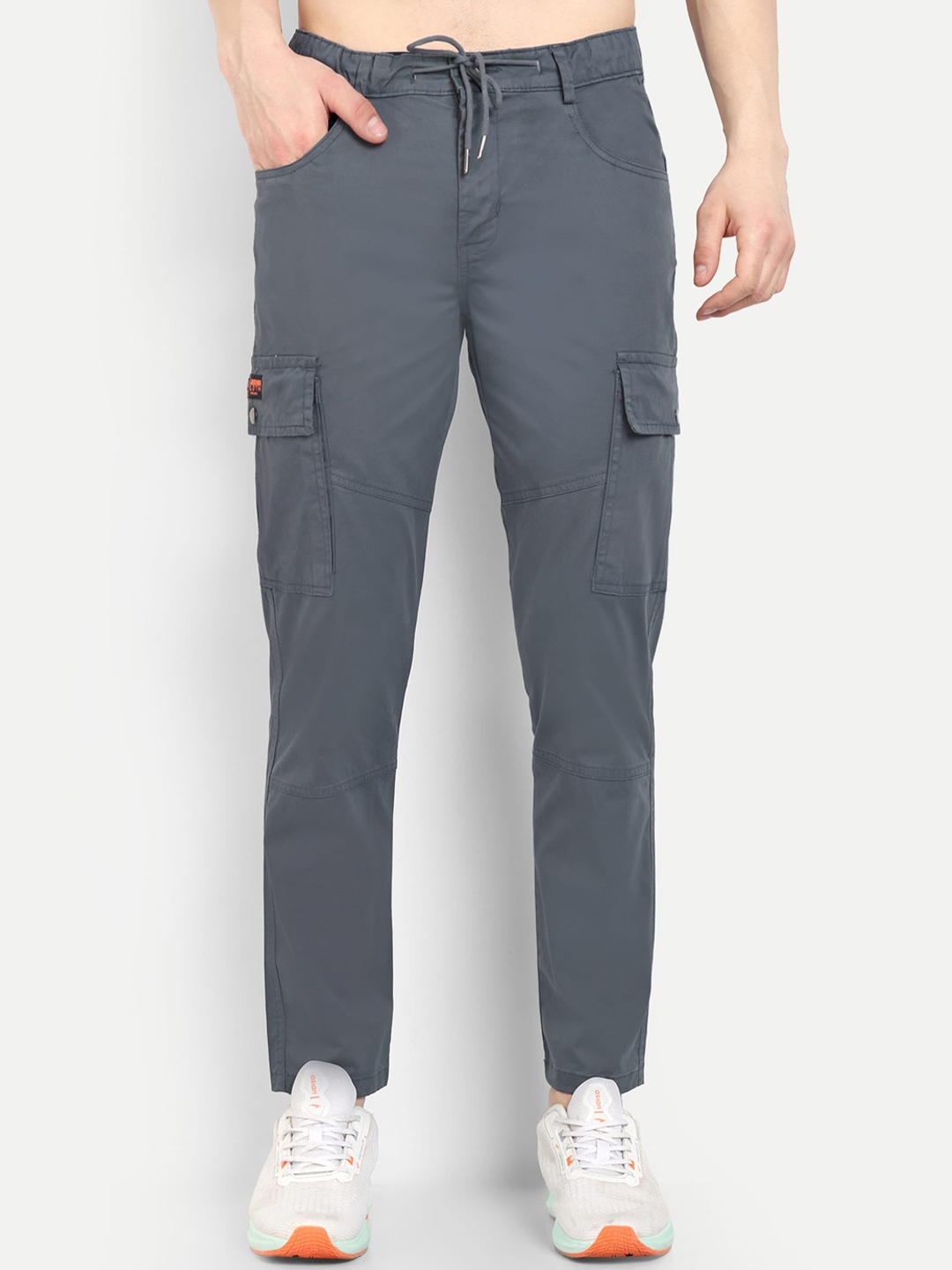 

CARBONN CLOTH Men Cotton Cargos Trousers, Grey