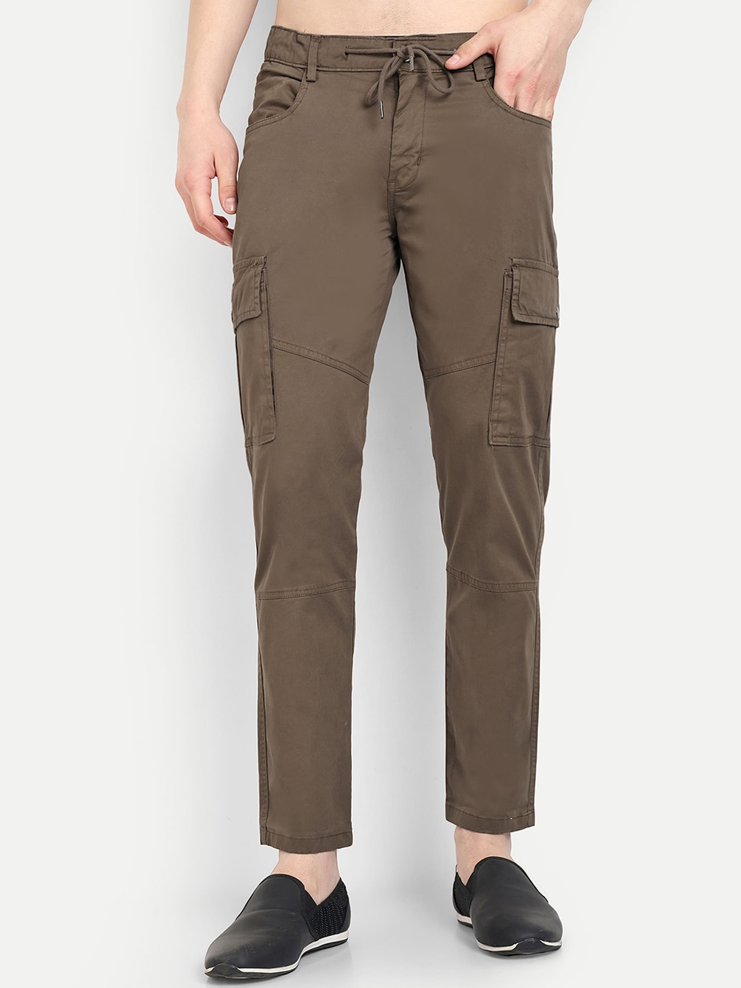 

CARBONN CLOTH Men Cotton Cargos Trouser, Brown