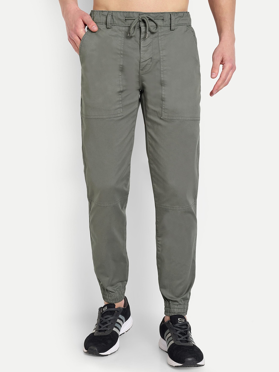 

CARBONN CLOTH Men Cotton Joggers Trouser, Olive