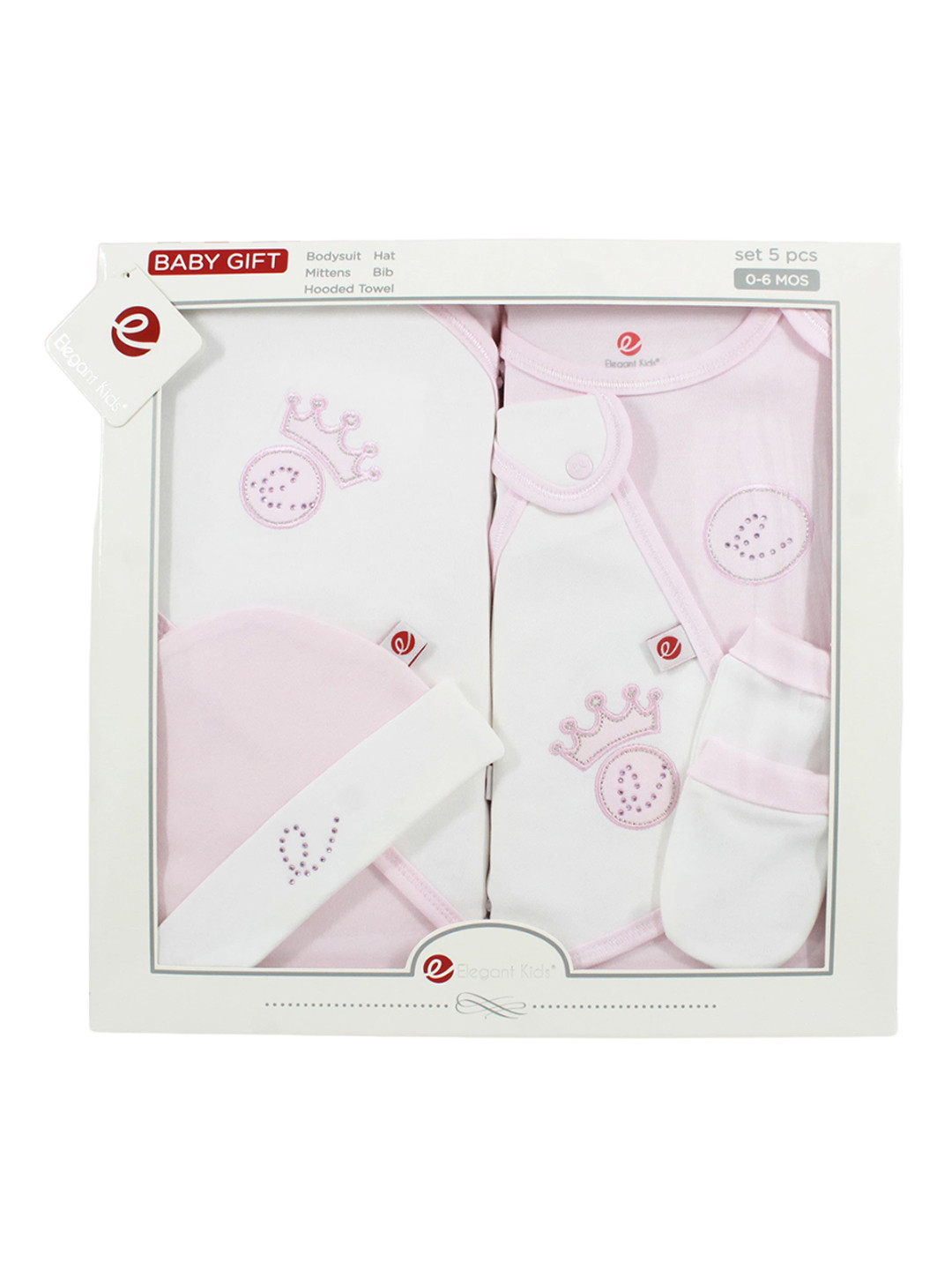 

BAESD Infant Girls Pack Of 5 Baby Apparel Gift Set, Pink
