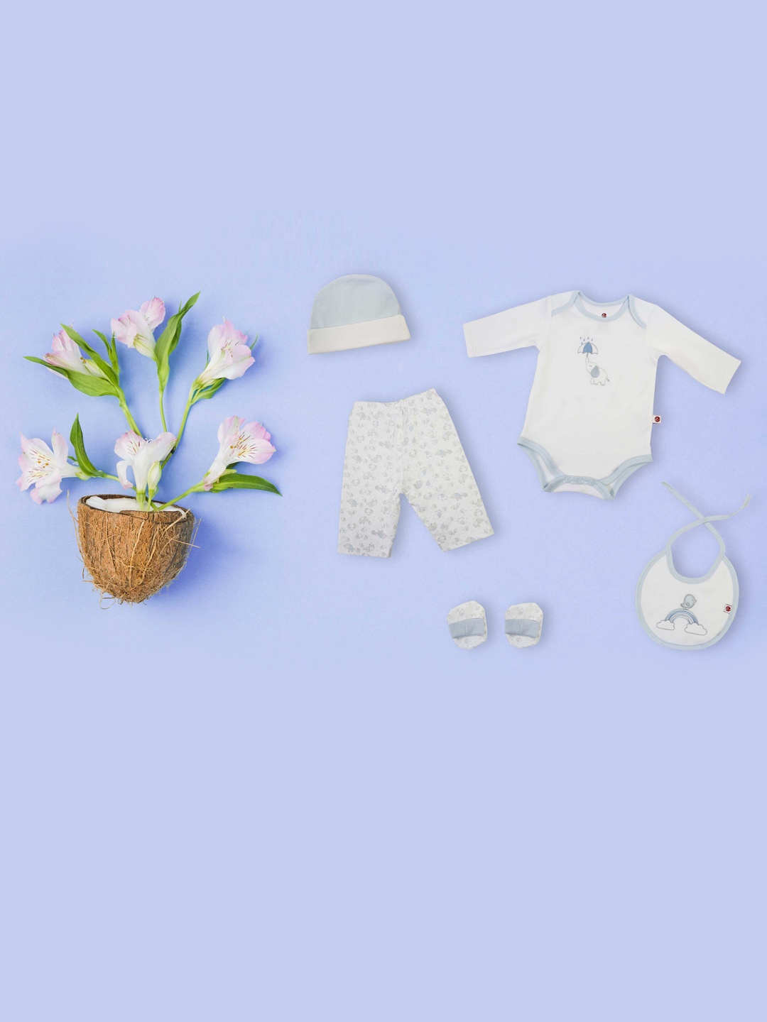 

BAESD Infant Boys Pack Of 5 Baby Apparel Gift Set, Blue