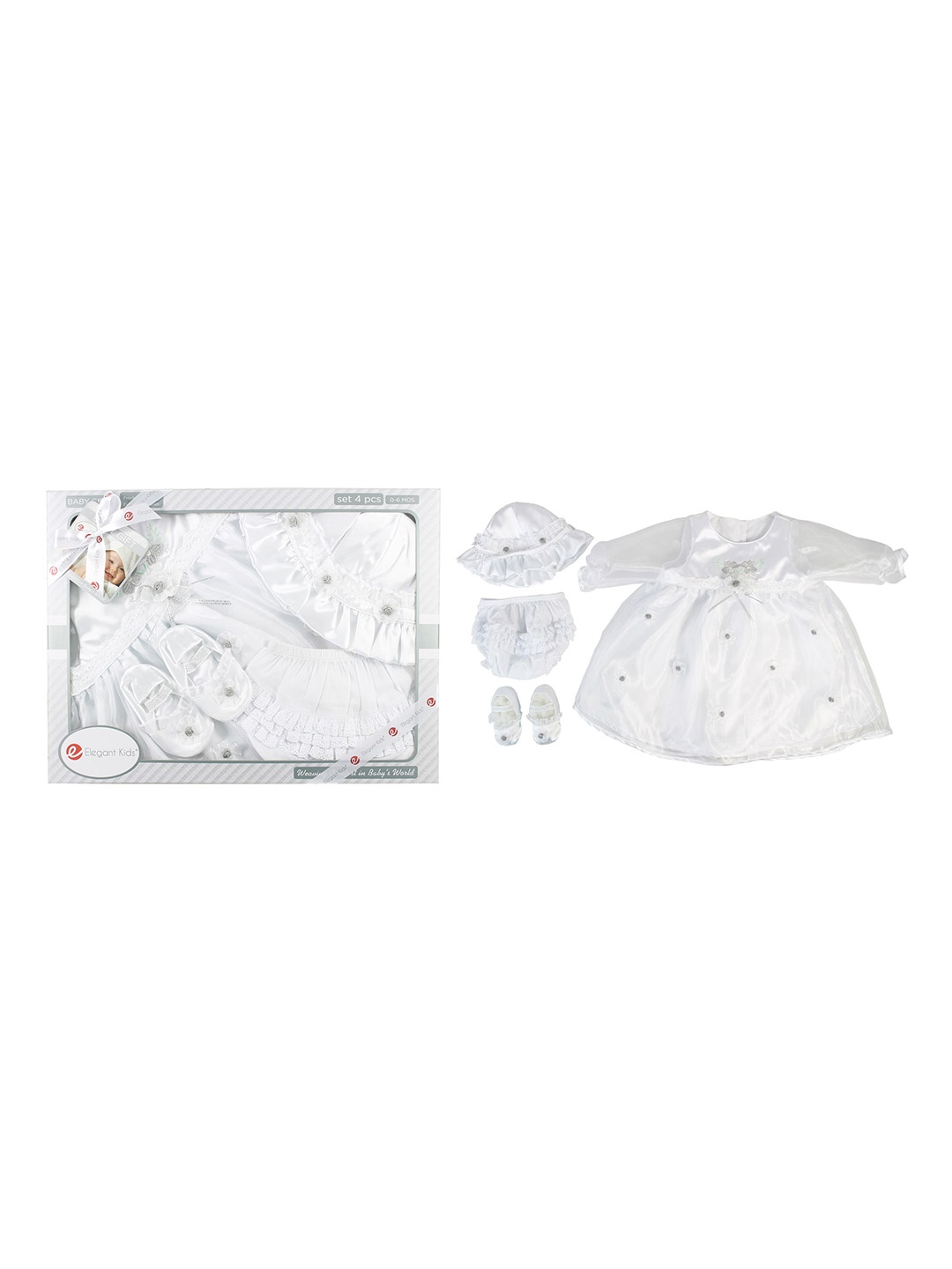 

BAESD Infant Boys Pack Of 4 Baby Apparel Gift Set, White