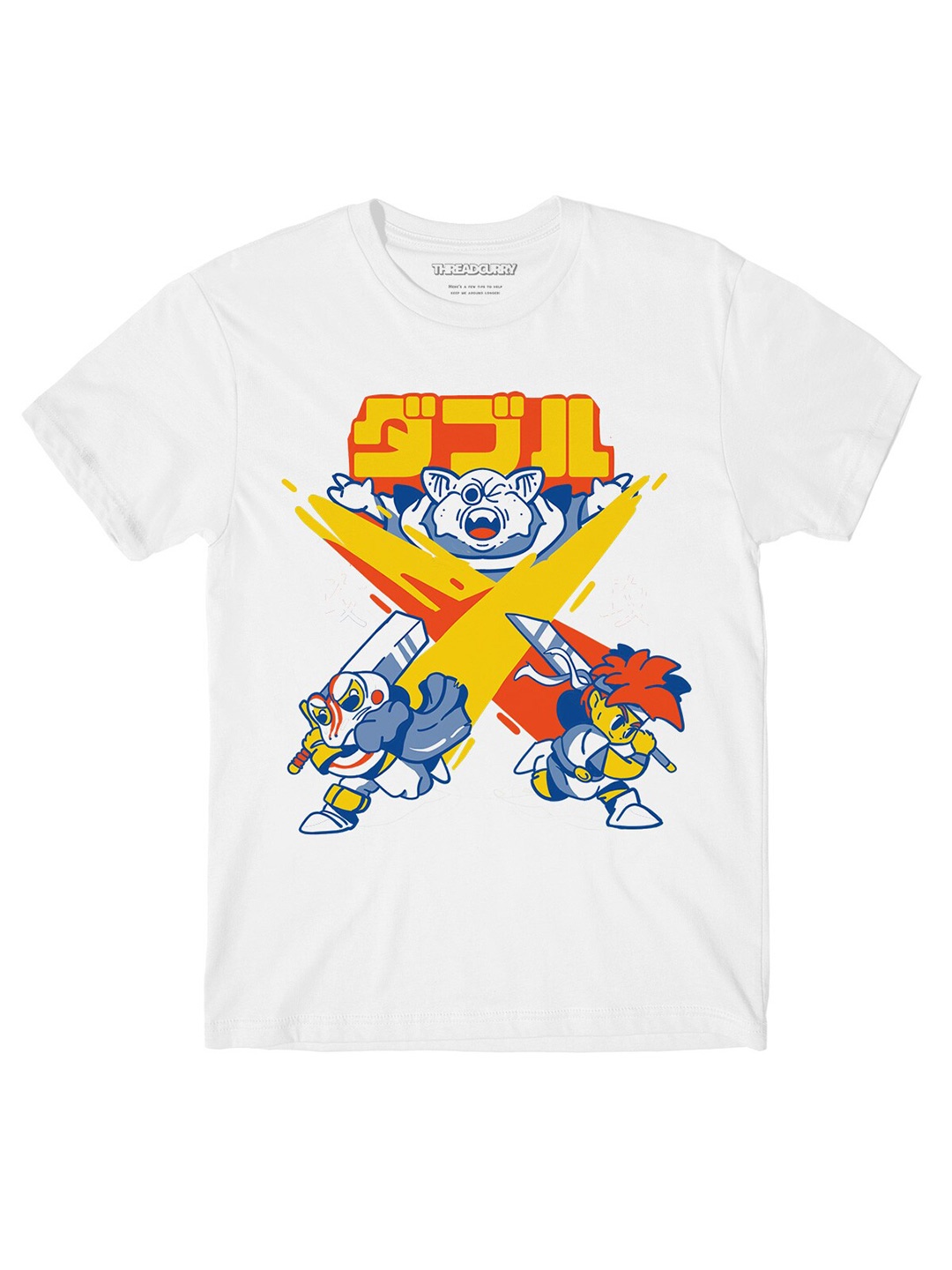 

THREADCURRY Boys Graphic Printed Round Neck Cotton T-shirt, White
