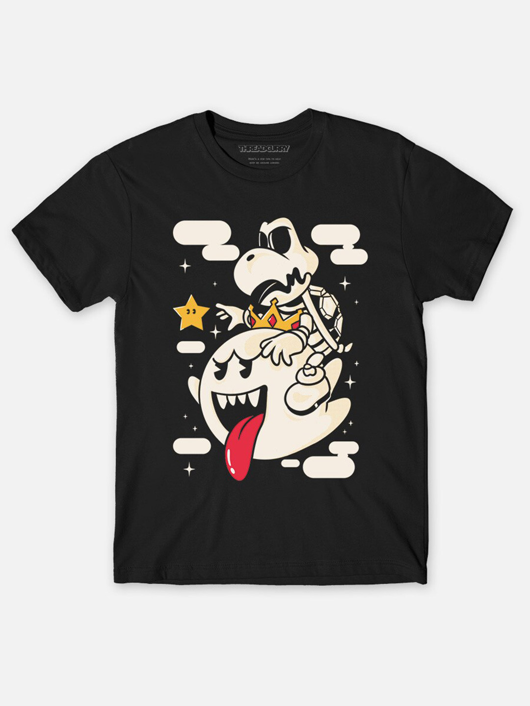 

THREADCURRY Boys Graphic Printed Cotton T-shirt, Black