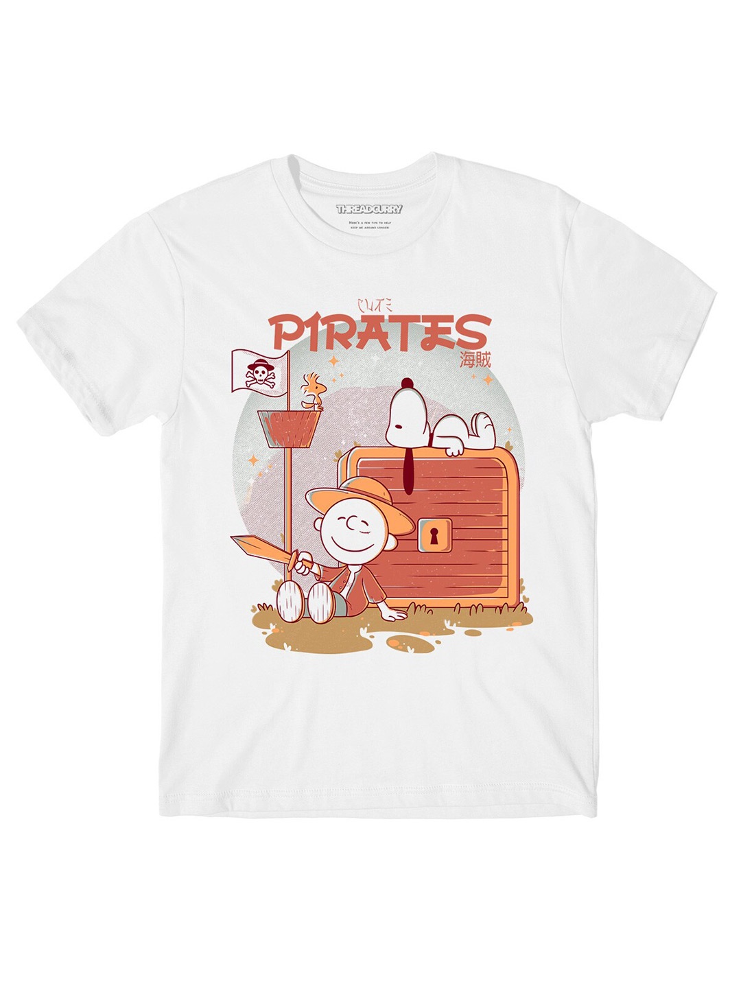 

THREADCURRY Boys Graphic Printed Cotton T-shirt, White
