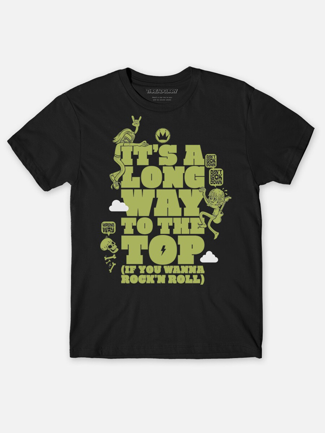 

THREADCURRY Boys Typography Printed Cotton T-shirt, Black