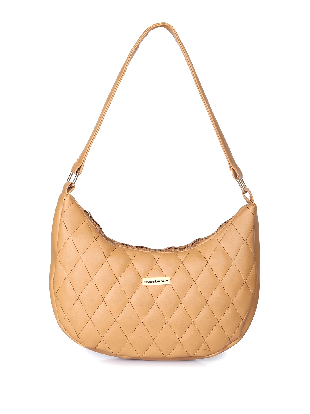 

ROSS BROWN Textured PU Sling Bag With Quilted, Yellow