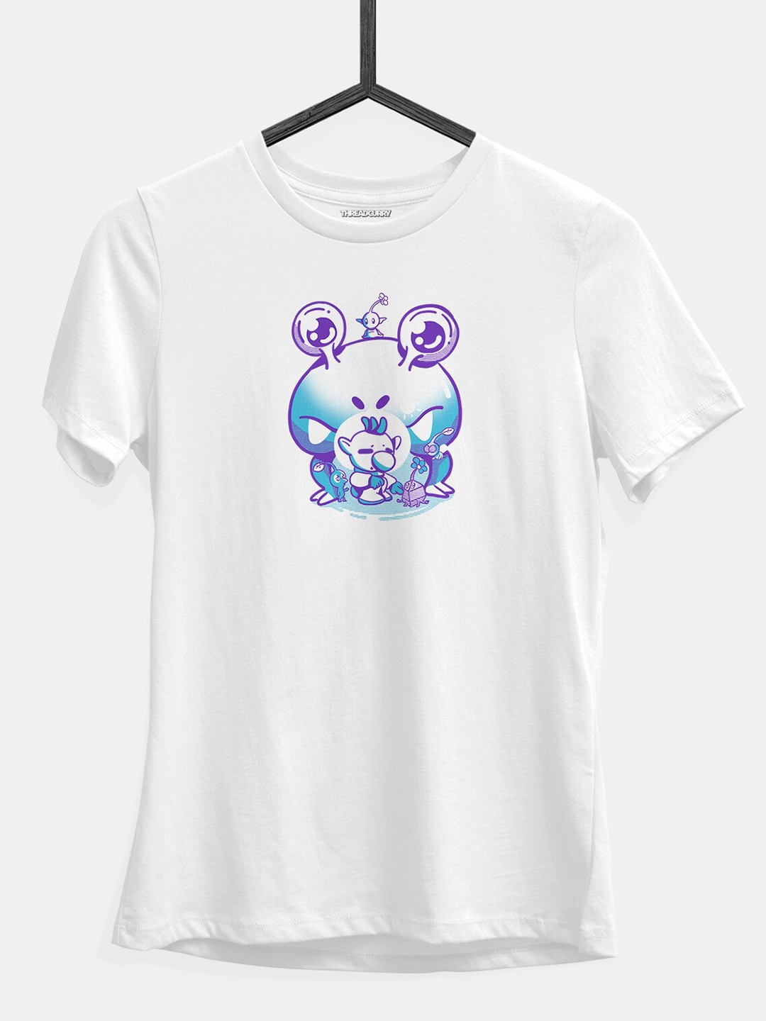

THREADCURRY Girls Humour And Comic Printed Cotton T-shirt, White