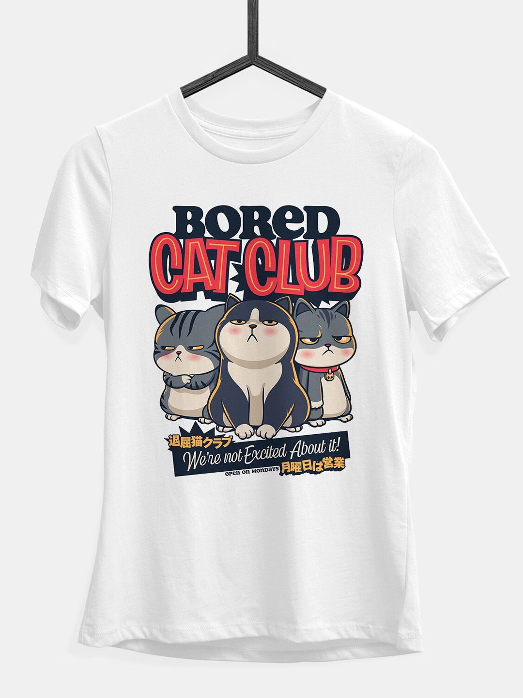 

THREADCURRY Girls Graphic Printed Round Neck Cotton Longline T-shirt, White
