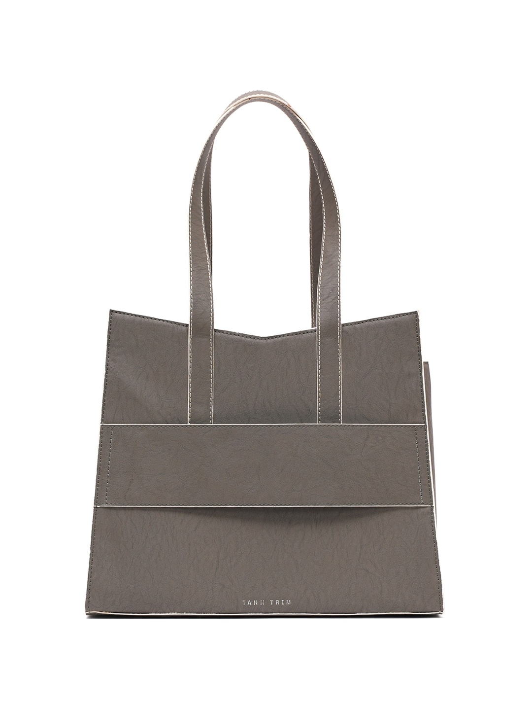 

TANN TRIM Oversized Shopper Shoulder Bag, Olive