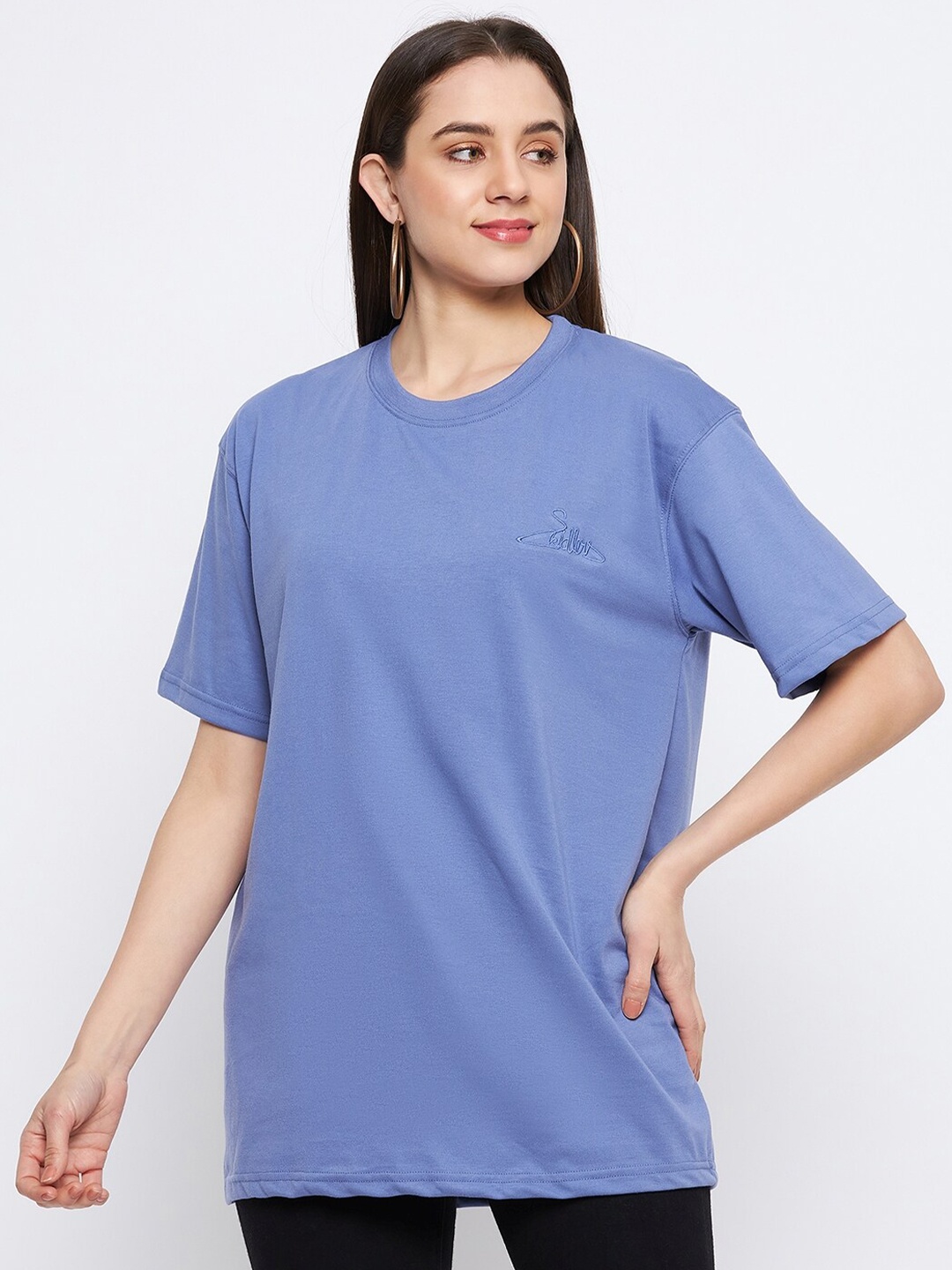 

Skidlers Extended Sleeves Cotton T-shirt, Blue