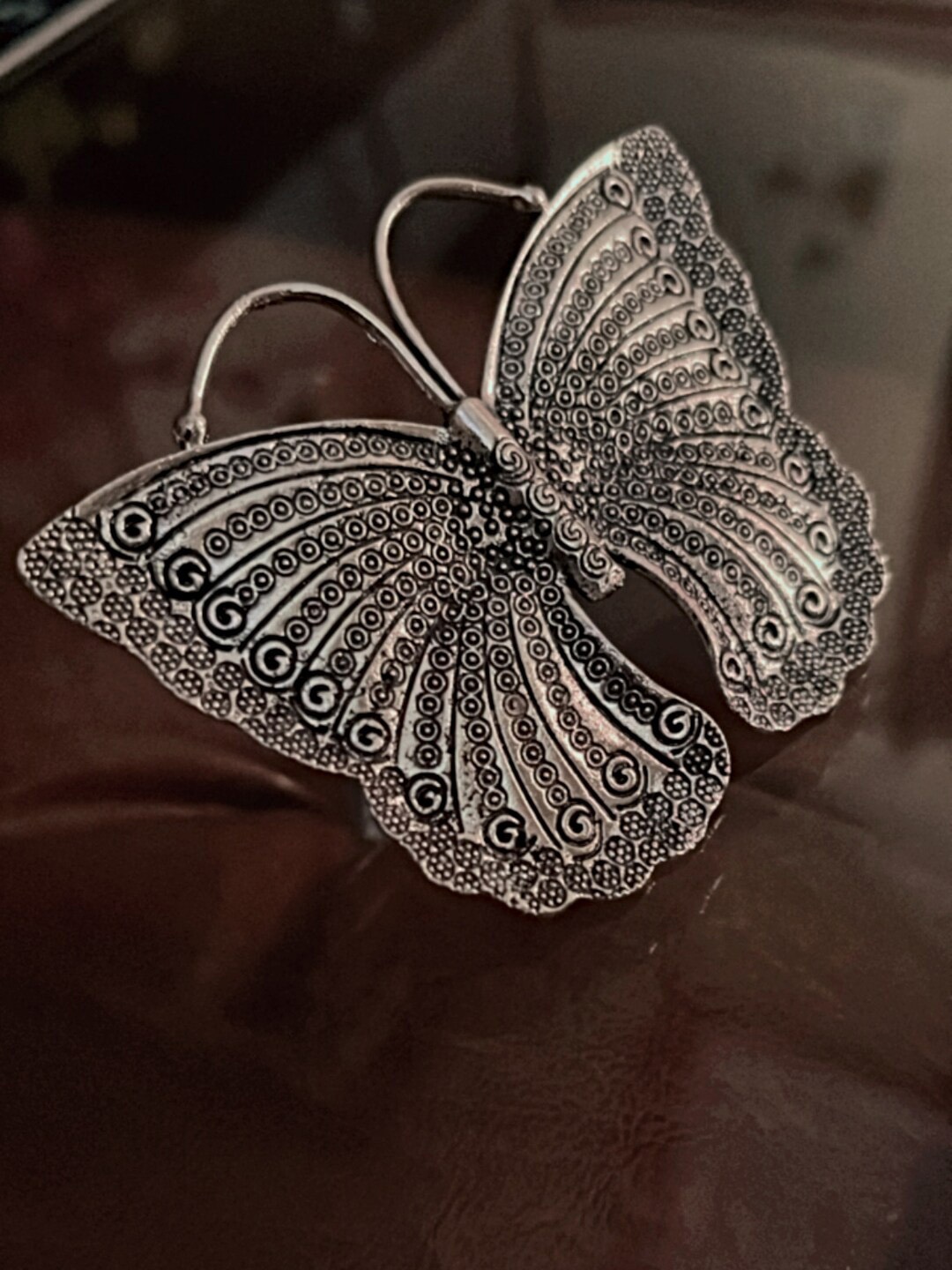 

Proplady German Silver Silver Plated & Butterfly Charm Finger Ring