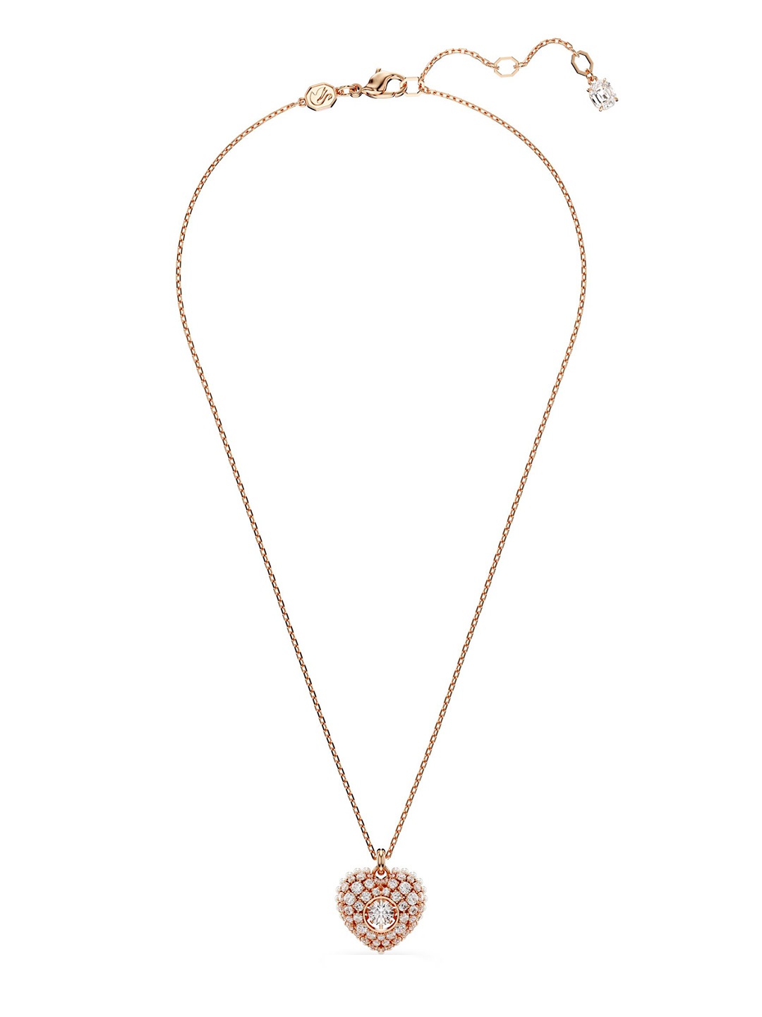 

Swarovski White Rose Gold Plated Heart Idyllia Pendant