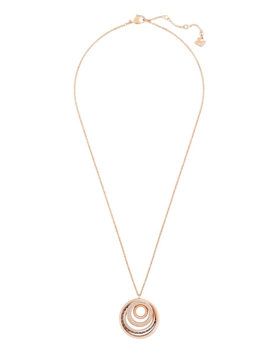 

SWAROVSKI Gold-Plated Pendant With Chain, Grey
