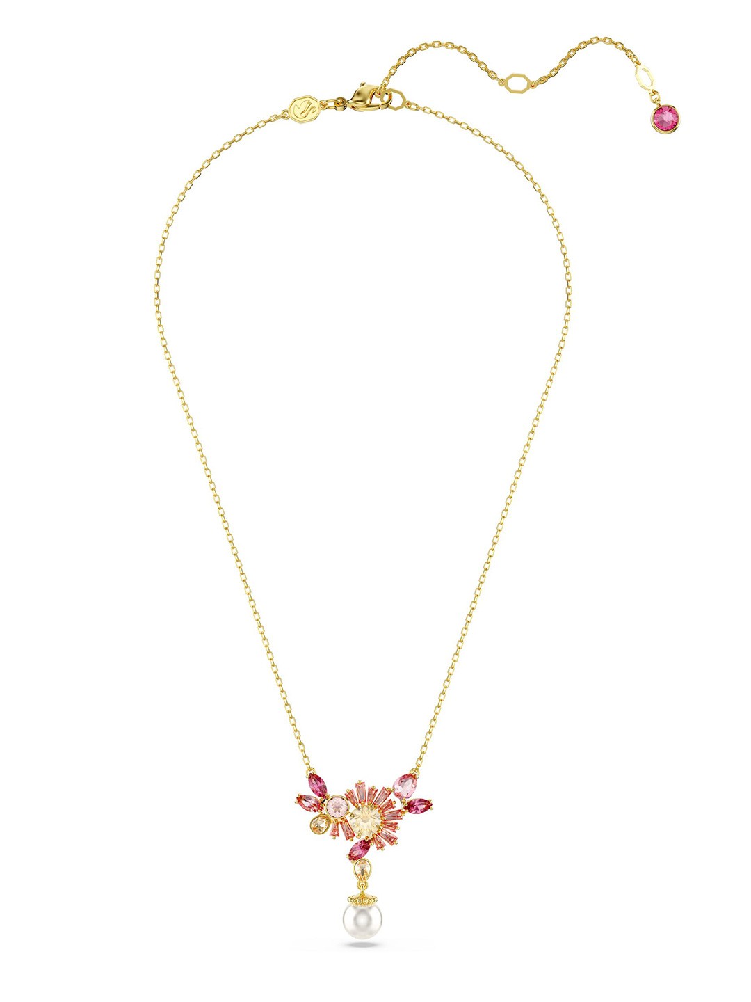 

SWAROVSKI Gold-Plated Crystals & Pearl Studded Necklace