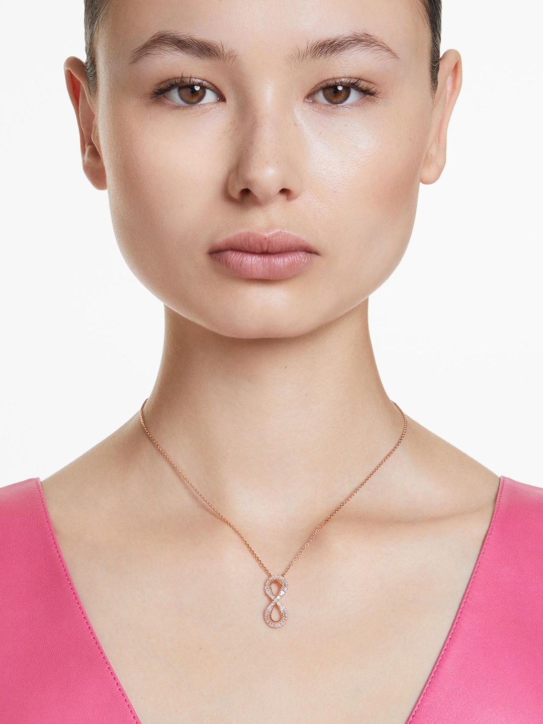 

SWAROVSKI Rose Gold-Plated Crystals Studded Necklace