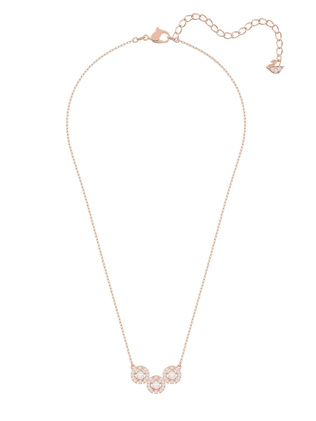 

SWAROVSKI Una Rose Gold-Plated Crystal Studded Round Cut Necklace