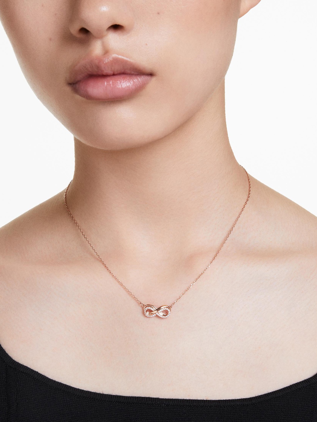 

SWAROVSKI Rose Gold-Plated Crystals Studded Necklace