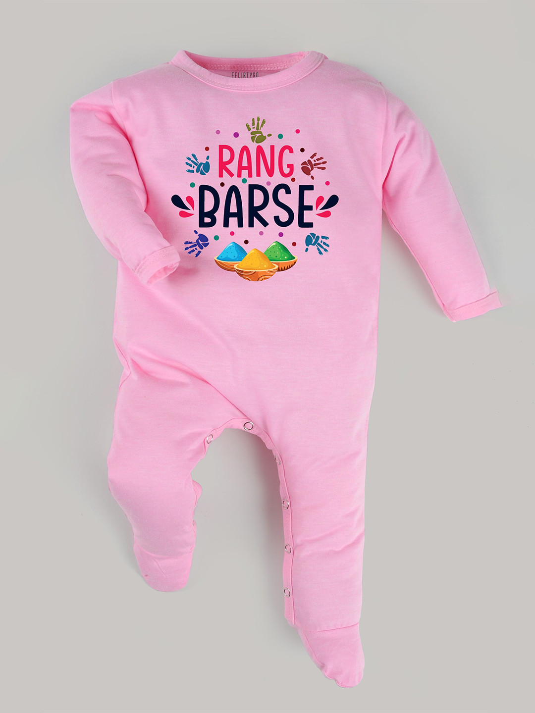 

FflirtyGo Infants Typography Printed Cotton Sleepsuit, Pink