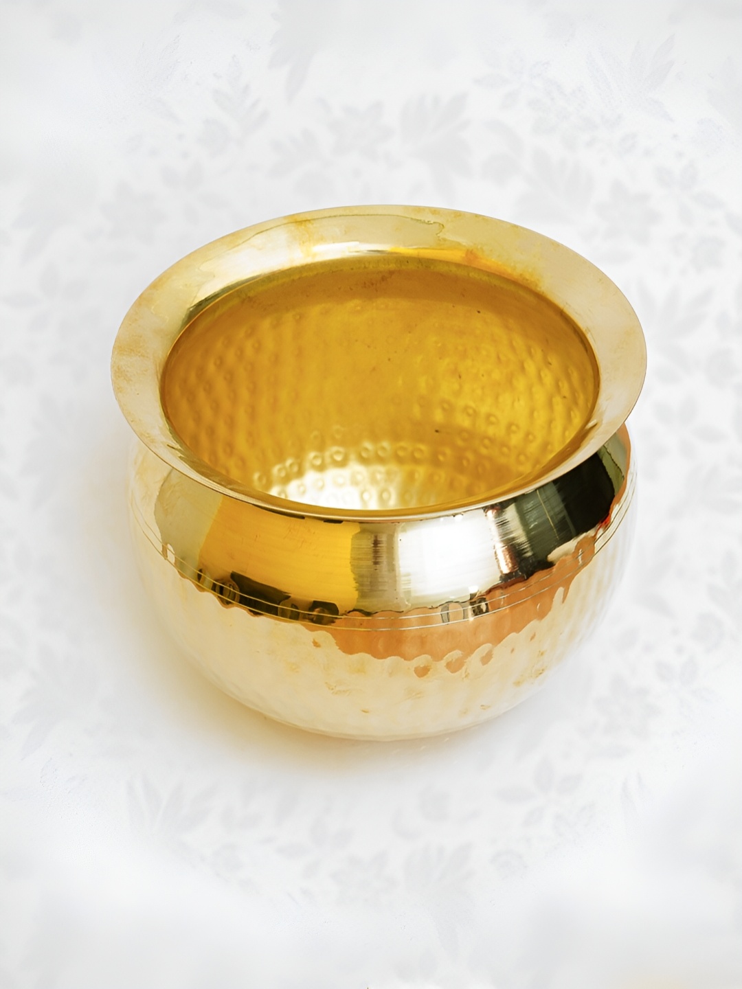 

Ekhasa Gold-Toned Brass Dishwasher Safe Cooking Handi