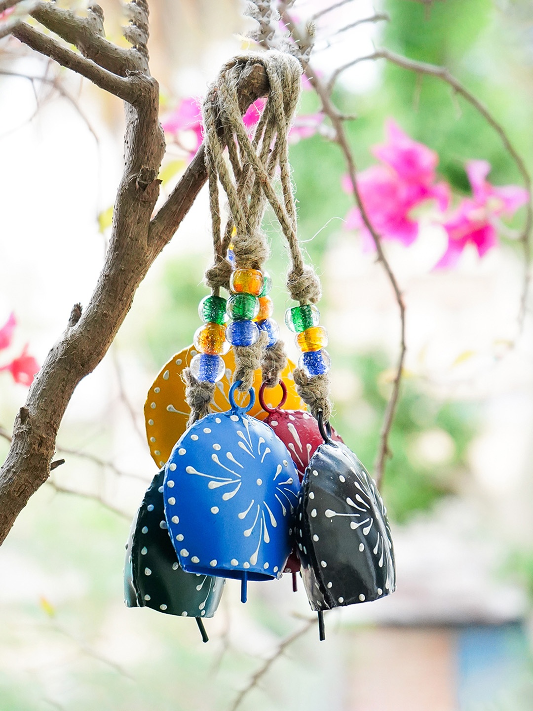 

Ekhasa Green Printed Cow Bell Windchime