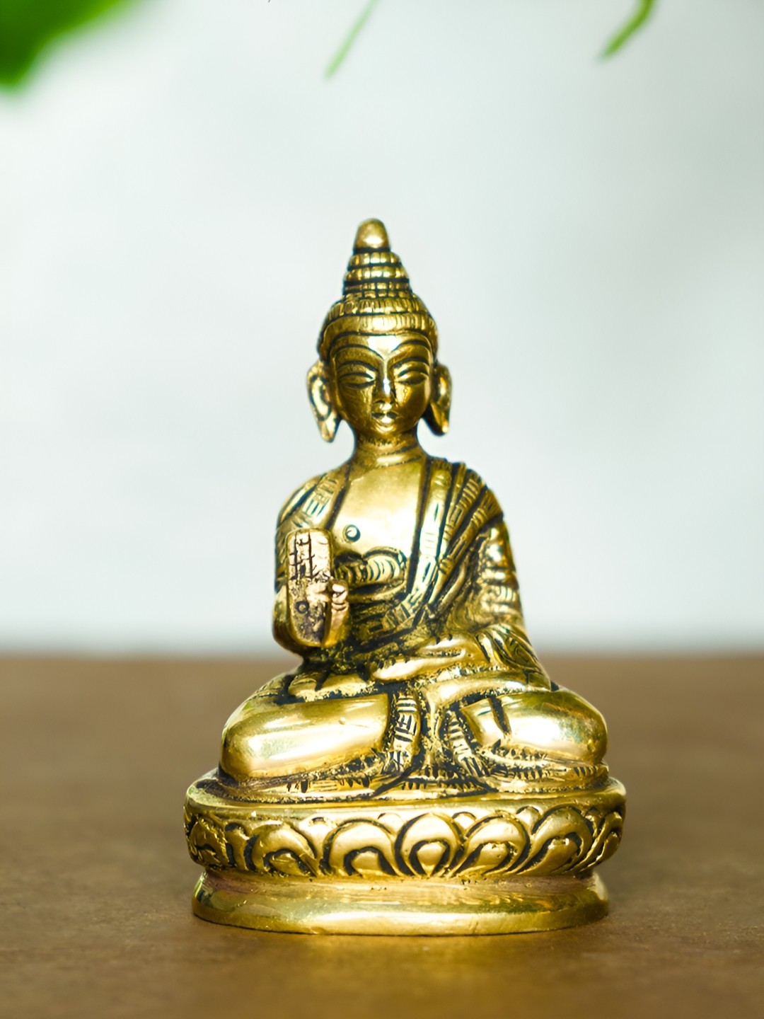

Ekhasa Gold-Toned Small Gautam Buddha Idol Showpiece