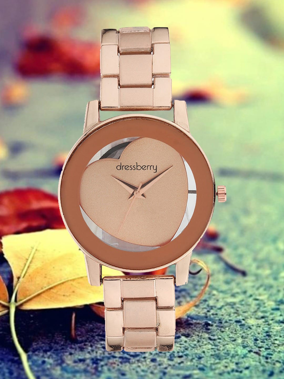 

DressBerry Women Textured Dial Reset Time Analogue Watch HOBDB24-116-RG, Rose