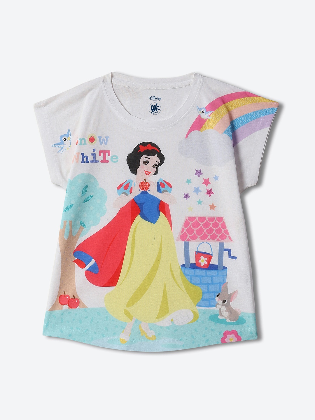 

YK Disney Girls Snow White Printed Extended Sleeves T-shirt