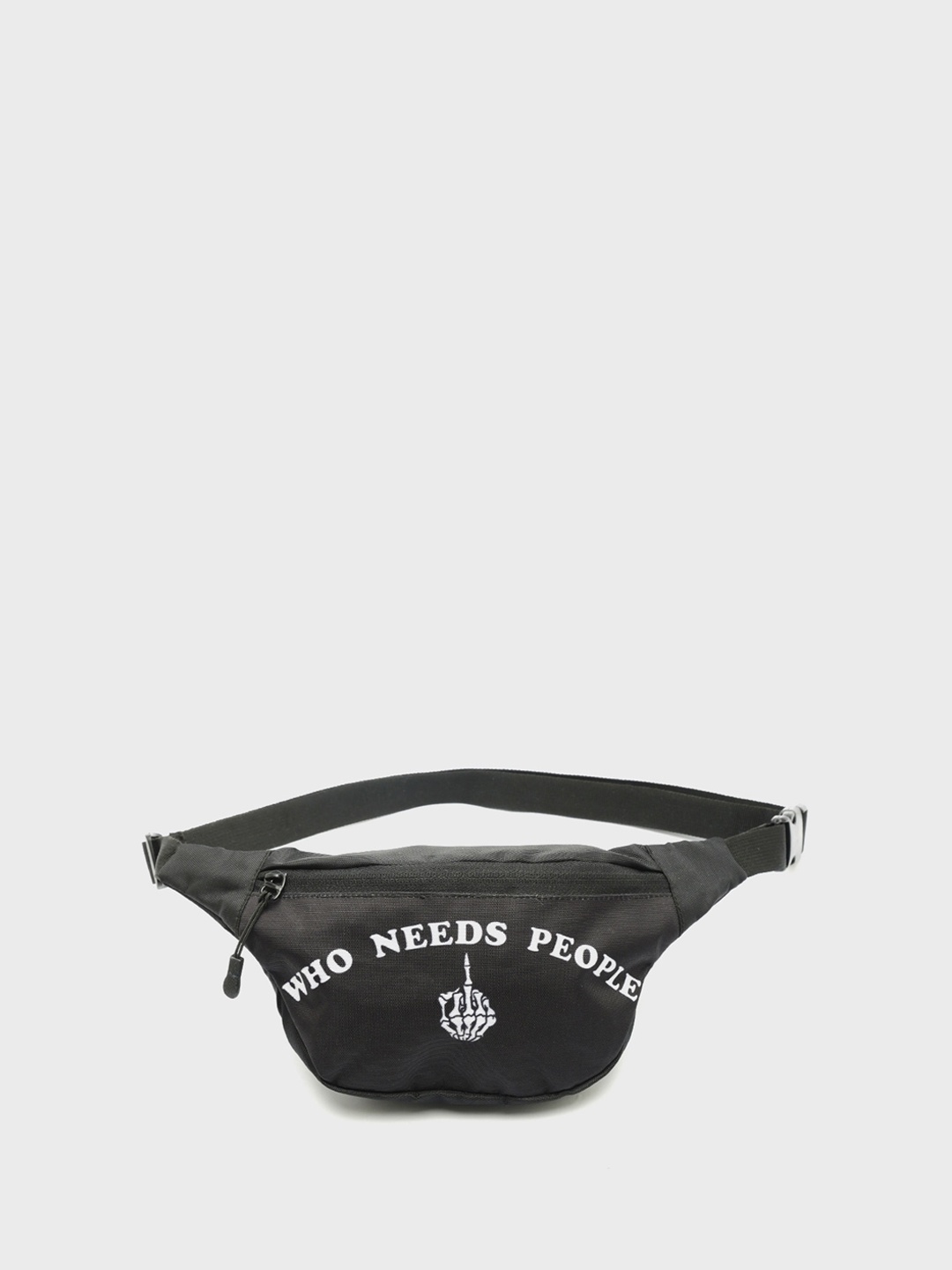 

Bewakoof Printed Waist Pouch, Black