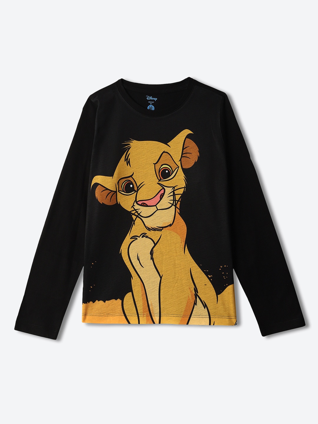 

YK Disney Boys Simba Printed Round Neck T-shirt, Black
