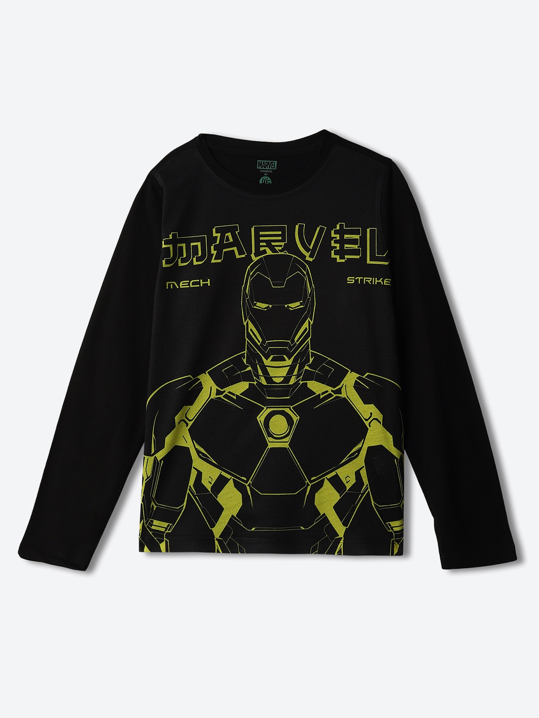

YK Marvel Boys Iron Man Superhero Printed T-shirt, Black
