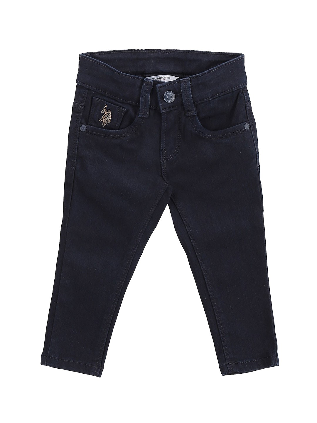

U.S. Polo Assn. Kids Boys Classic Skinny Fit Clean Look Stretchable Jeans, Navy blue